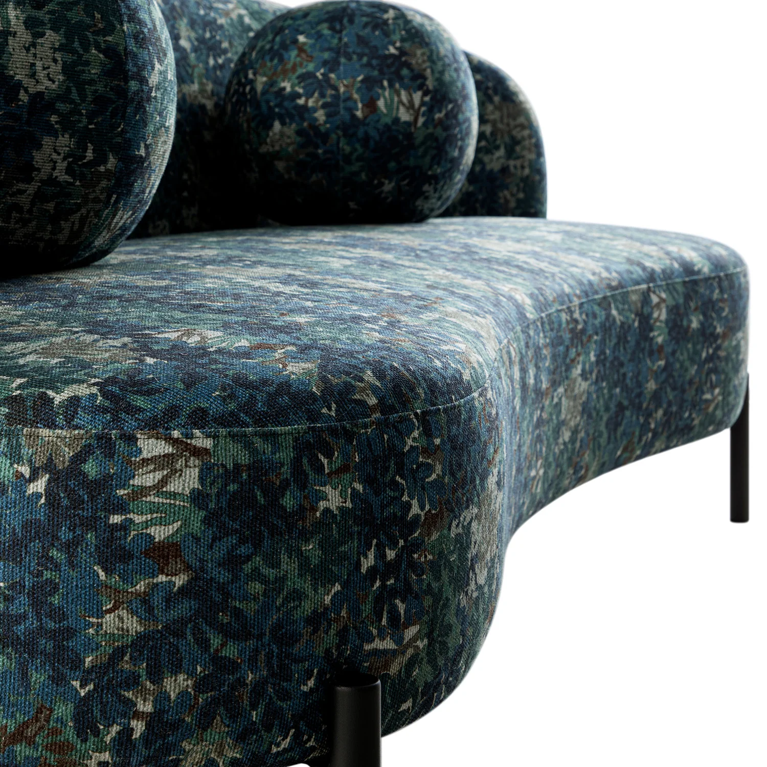 Amboise 3-Seater Curved Sofa with Ball Cushions, Julien Linen Blend - Image 15
