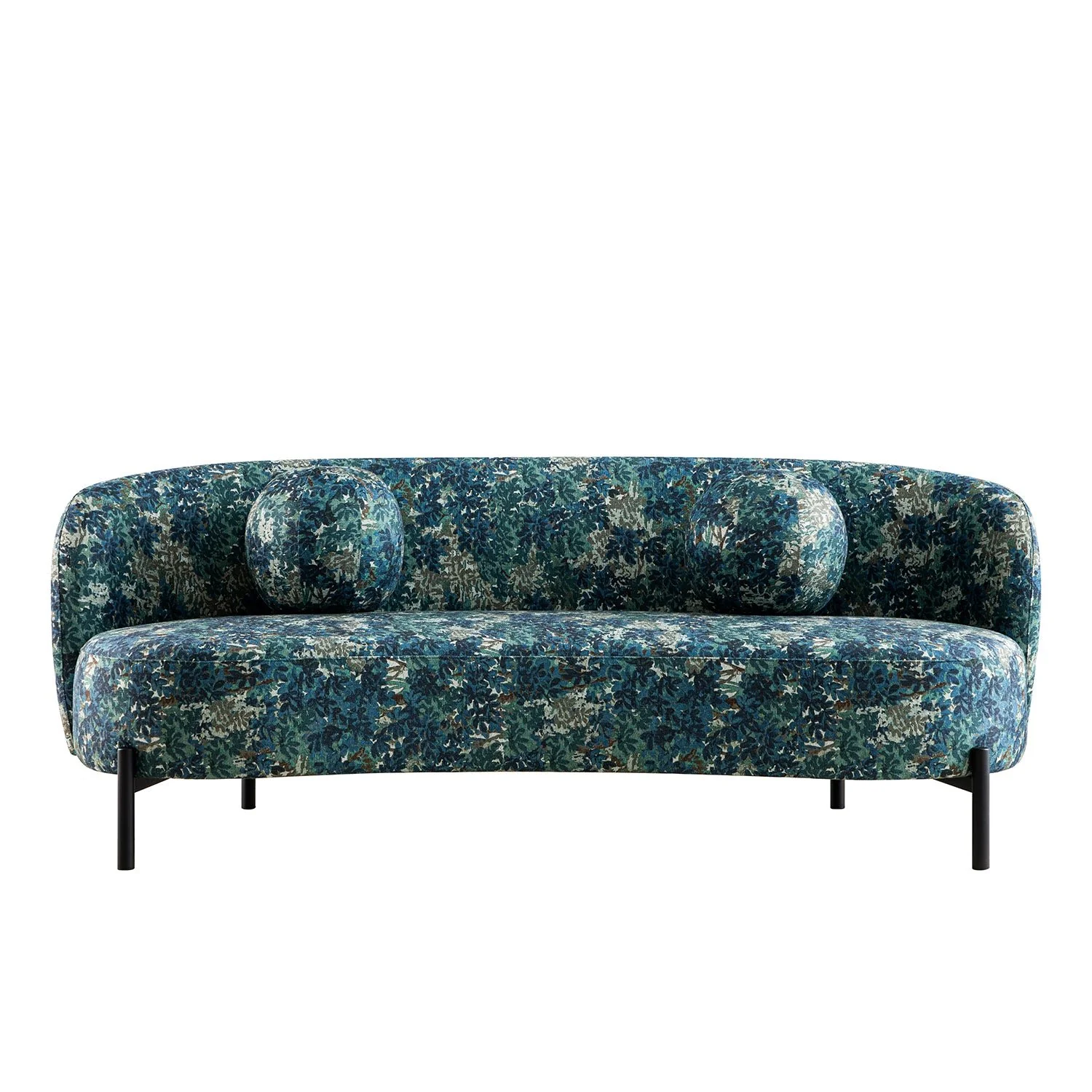 Amboise 3-Seater Curved Sofa with Ball Cushions, Julien Linen Blend - Image 7