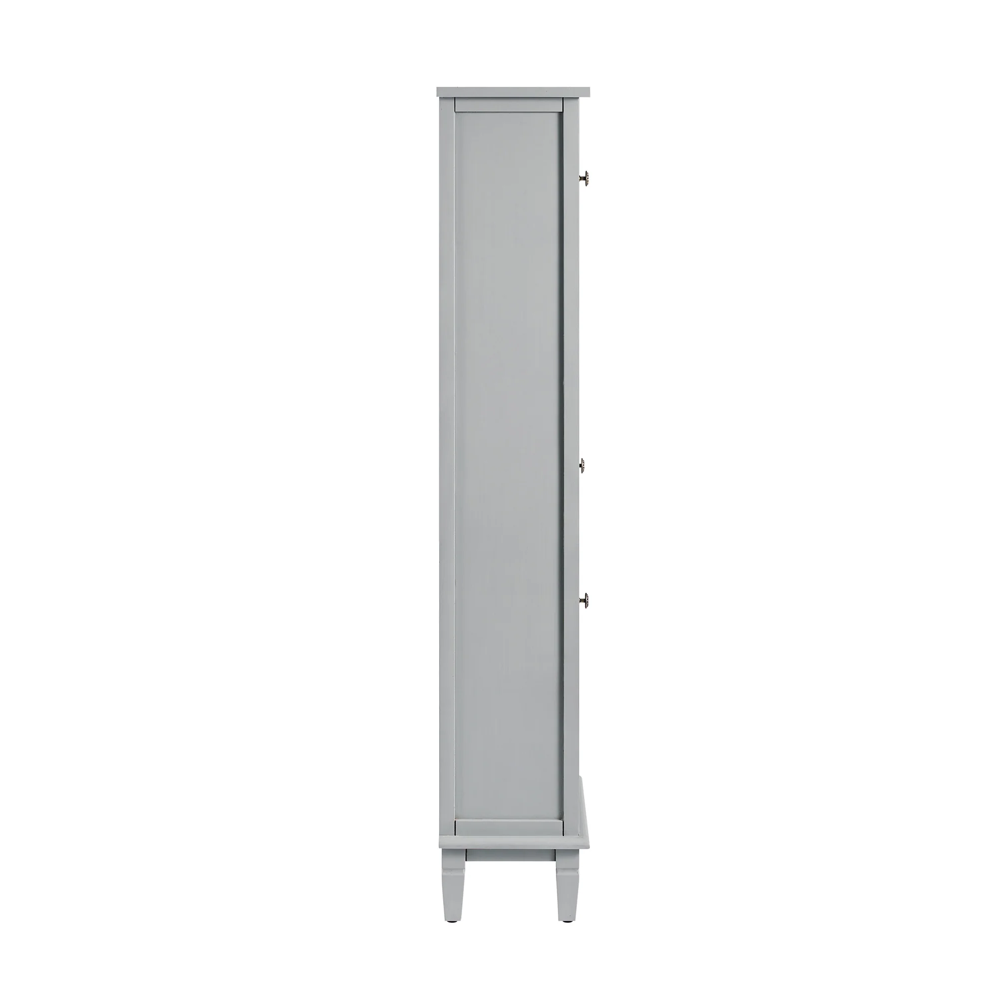 Chantilly Mid Grey Carved Bathroom Tallboy Cabinet - Image 11