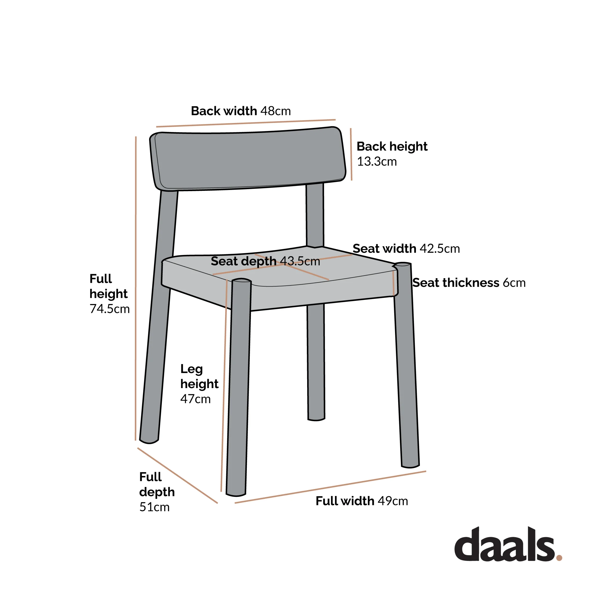 Ditton Set of 2 Elm Wood and Jute Dining Chairs, Natural - Image 4