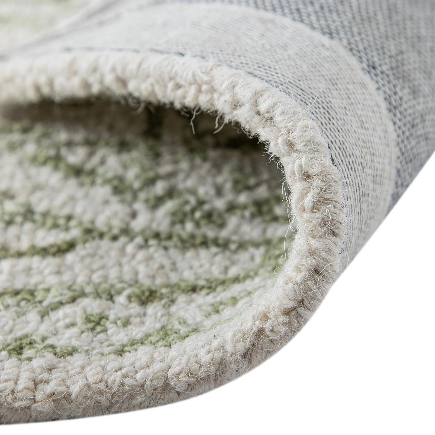 Eden Green Leaf Traditional Hand Tufted Wool Rug - Image 6