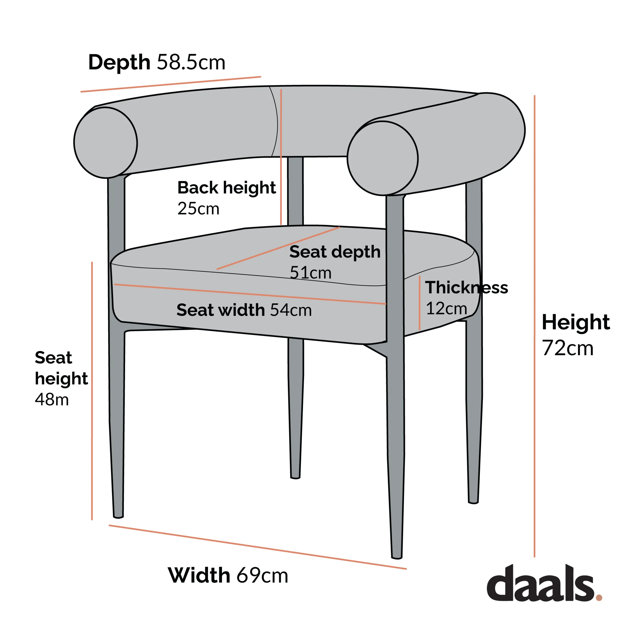 Fulbourn Beige Woven Dining Chair with Natural Wood Effect Legs - Image 5