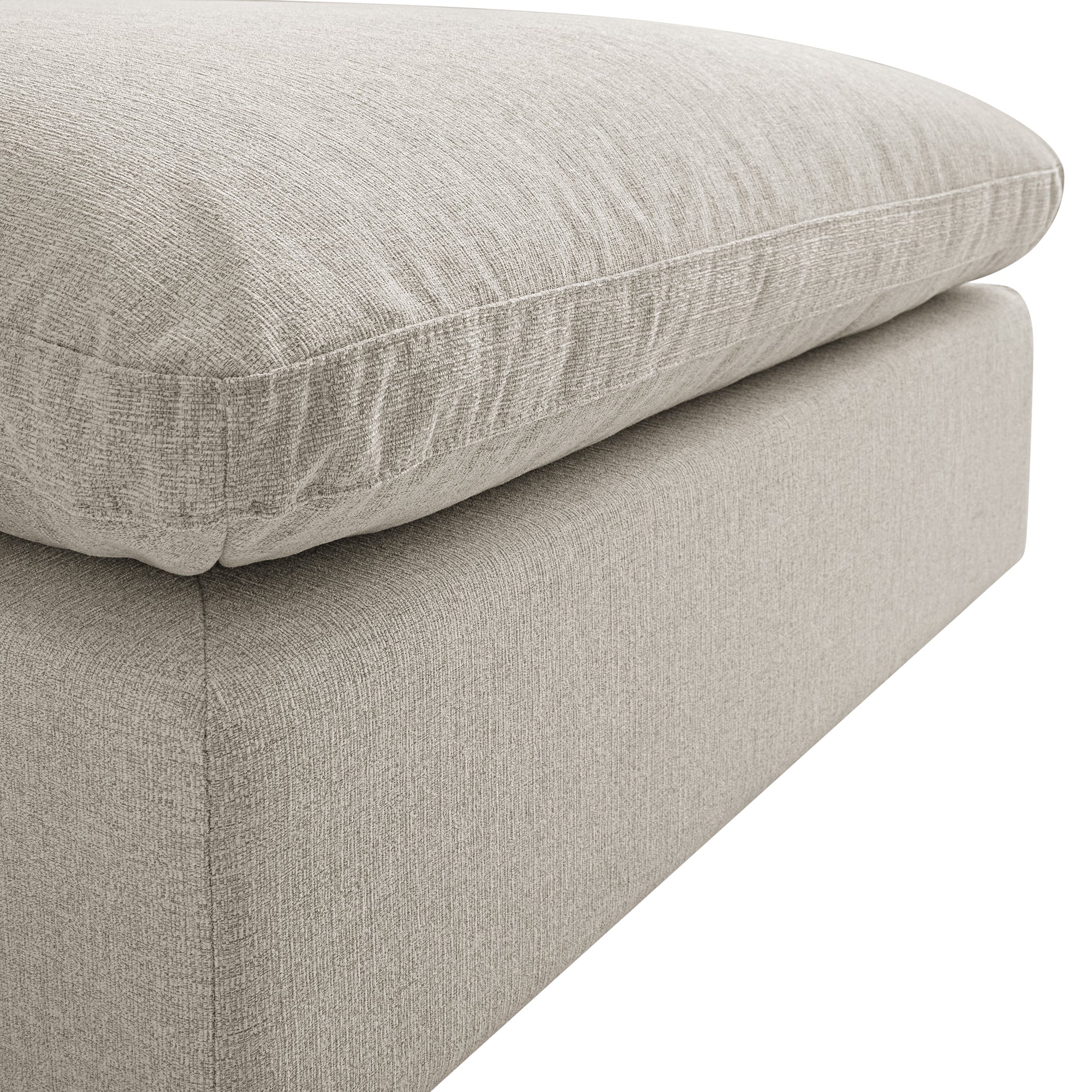 Lutyens Oatmeal Weave Fabric Modular Sofa, Corner Unit - Image 6