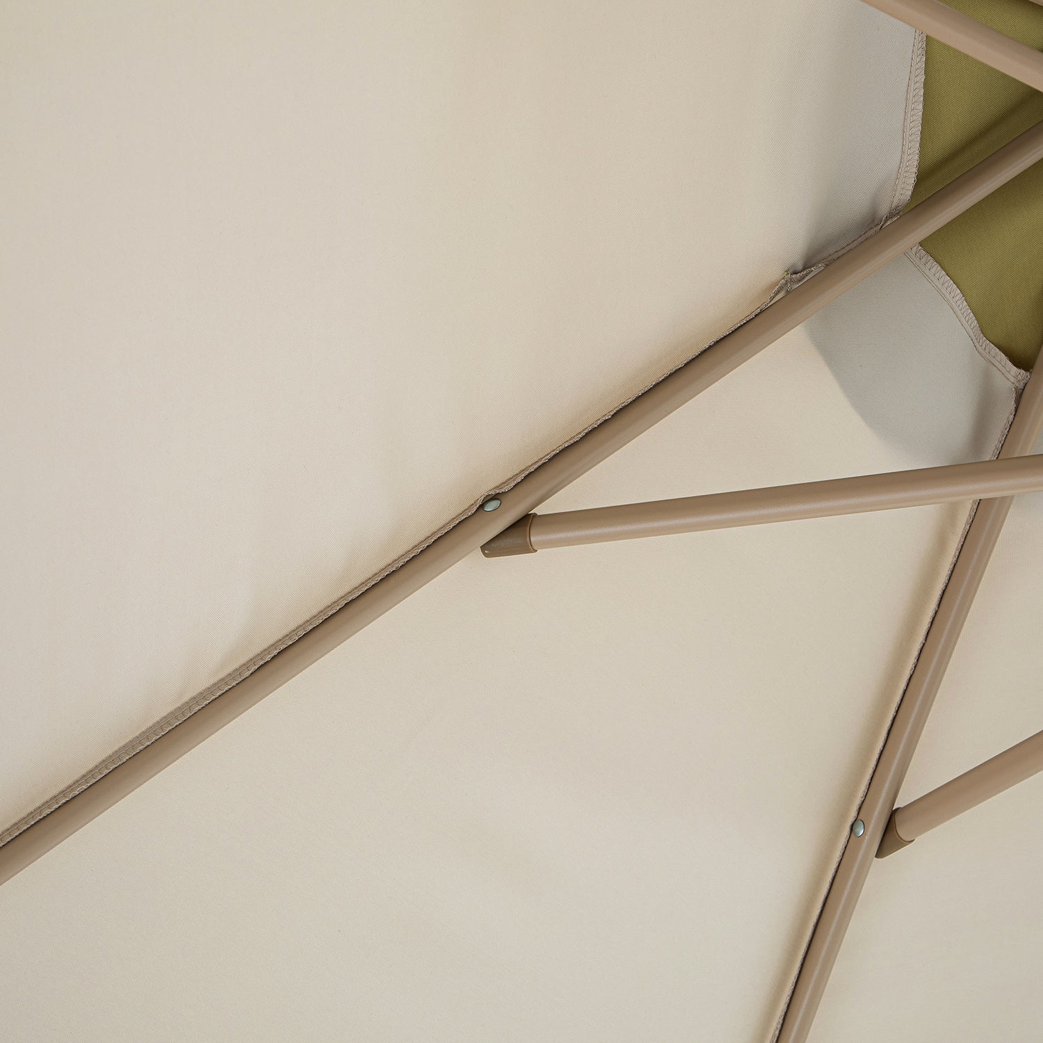 Margaux Scalloped Garden Tilt Parasol, Fig Leaf and Beige - Image 10