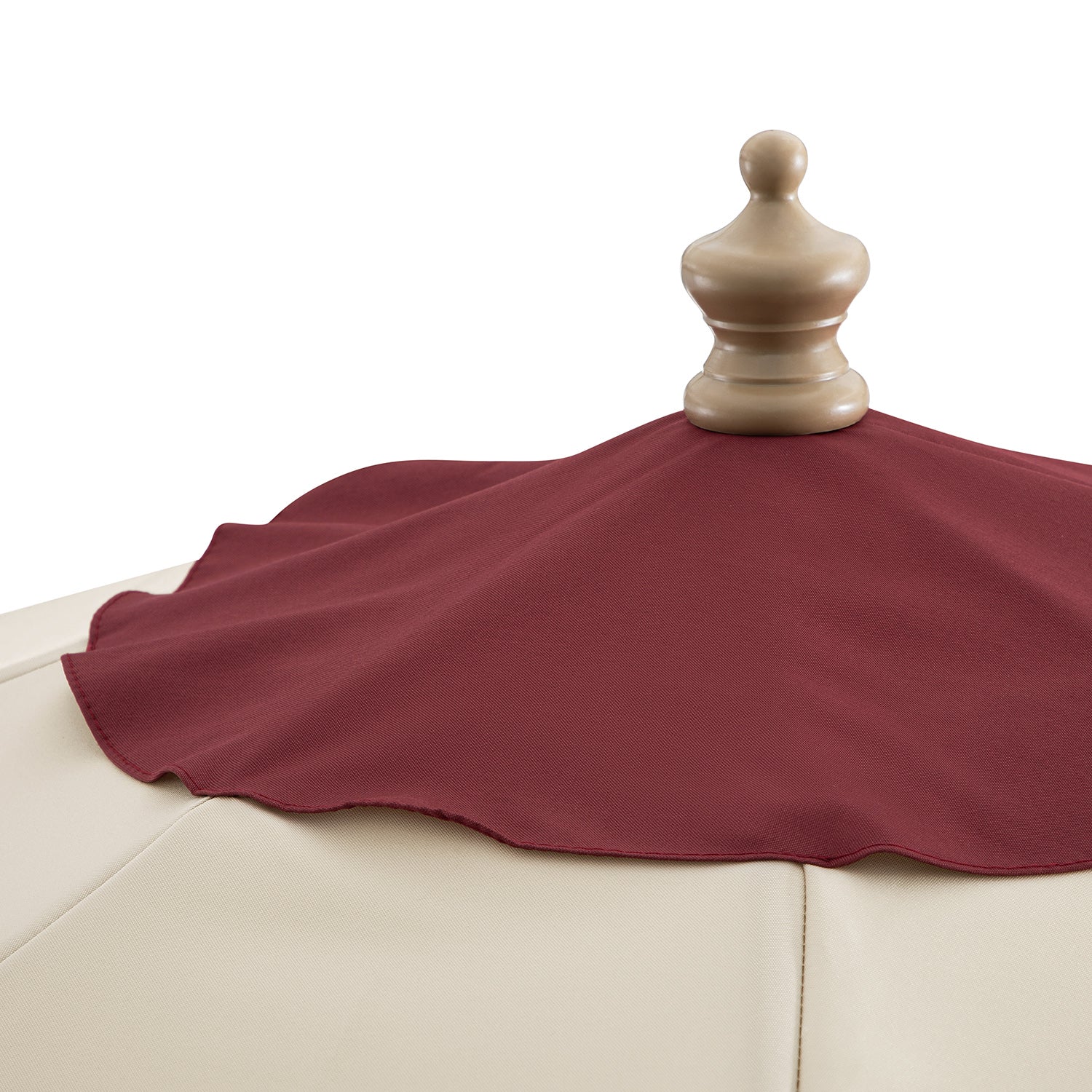Margaux Scalloped Garden Tilt Parasol, Redcurrant and Beige - Image 7