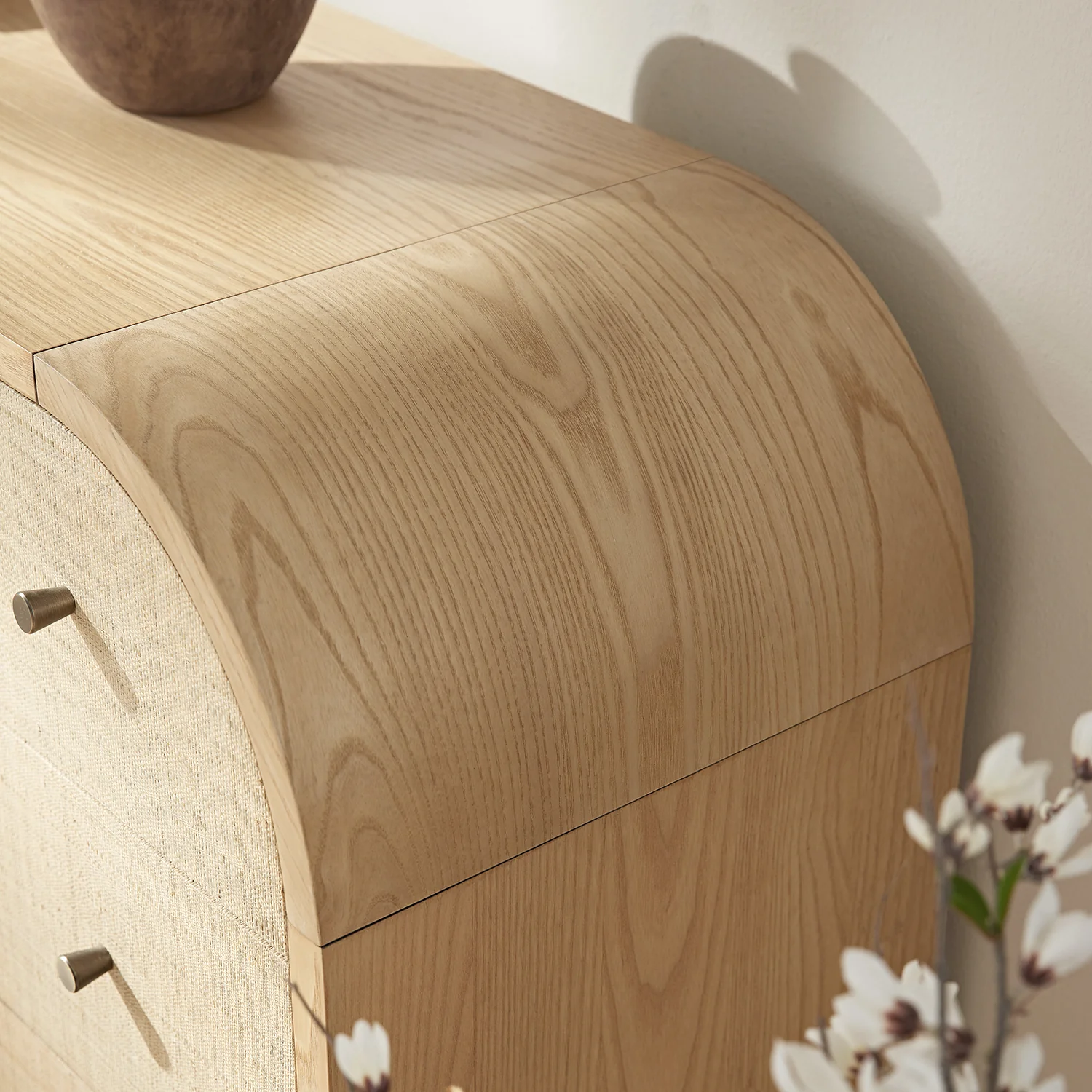 Maude Chest of 6 Drawers, Natural Ash with Raffia - Image 5